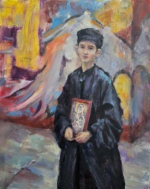 “The Light”, oil painting by Nane Badalyan. Oil painting on canvas.