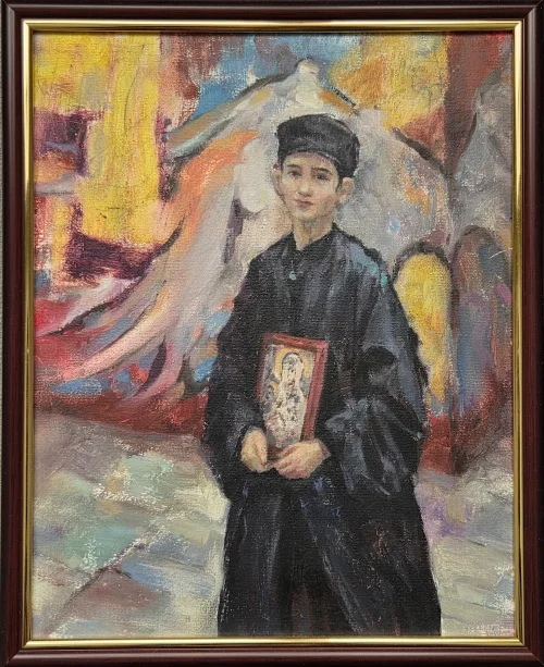 Framed oil painting on canvas. “The Light”, oil painting by Nane Badalyan.