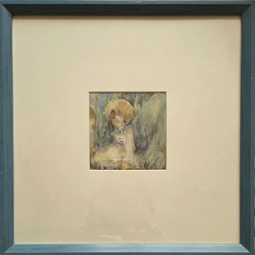 “Unnamed”, framed pastel on paper painting by Nane Badalyan.