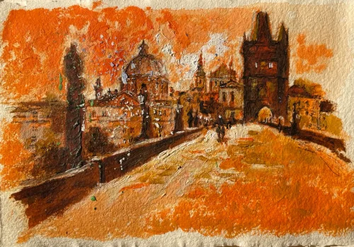 “Ataraxia”, oil painting by Anahit Samvelyan. Oil painting in high-quality paper.
