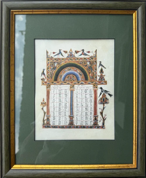 “From the Works of Sarkis Pitsak”, Armenian miniature painting by Amalya Baghdasaryan. Reproduction․ The painting was executed on paper using gouache, acrylic on a high-quality paper․